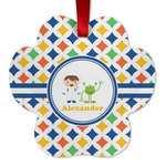 Boy's Astronaut Metal Paw Ornament - Double Sided w/ Name or Text