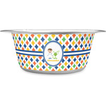 Boy's Astronaut Stainless Steel Dog Bowl - Medium (Personalized)