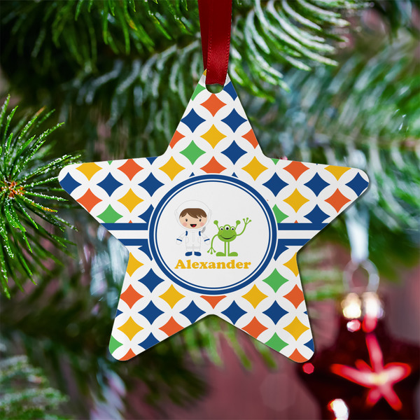 Boy's Astronaut Metal Star Ornament - Lifestyle