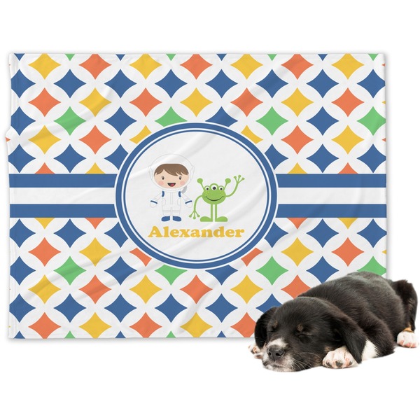 Custom Boy's Astronaut Dog Blanket - Large (Personalized)