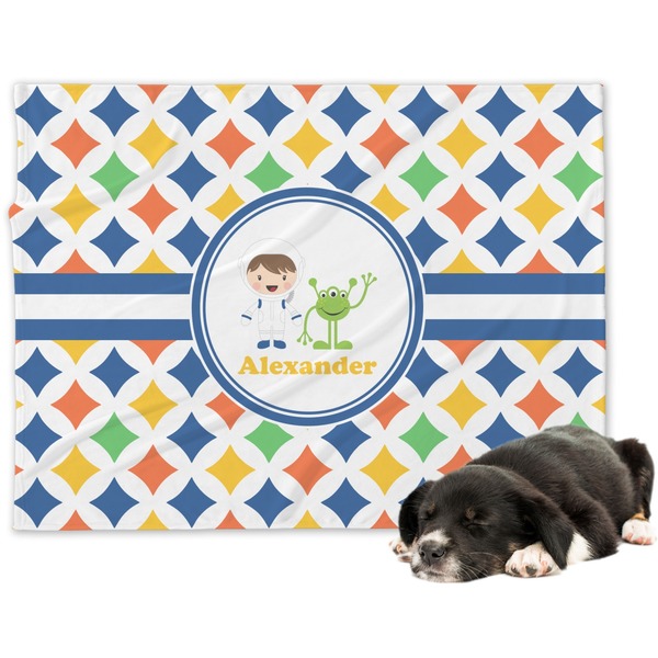 Custom Boy's Astronaut Dog Blanket - Regular (Personalized)
