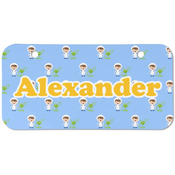 Boy's Astronaut Mini/Bicycle License Plate (2 Holes) (Personalized)