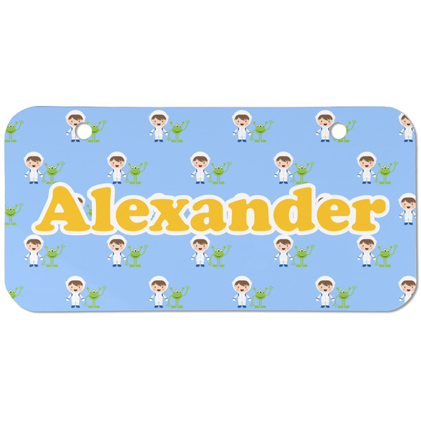 Custom Boy's Astronaut Mini/Bicycle License Plate (2 Holes) (Personalized)