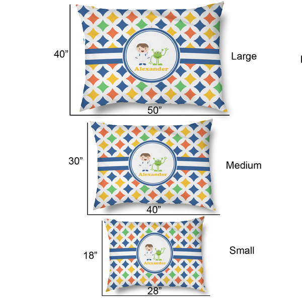 Boy's Astronaut Outdoor Dog Beds - SIZE CHART