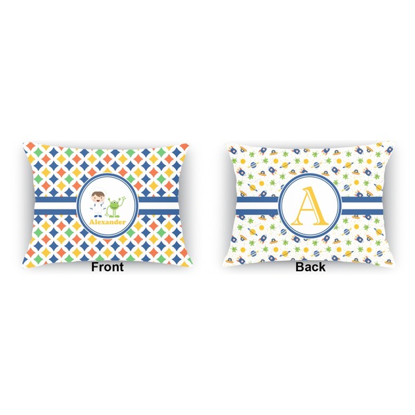Boy's Astronaut  Outdoor Rectangular Throw Pillow (Front and Back)