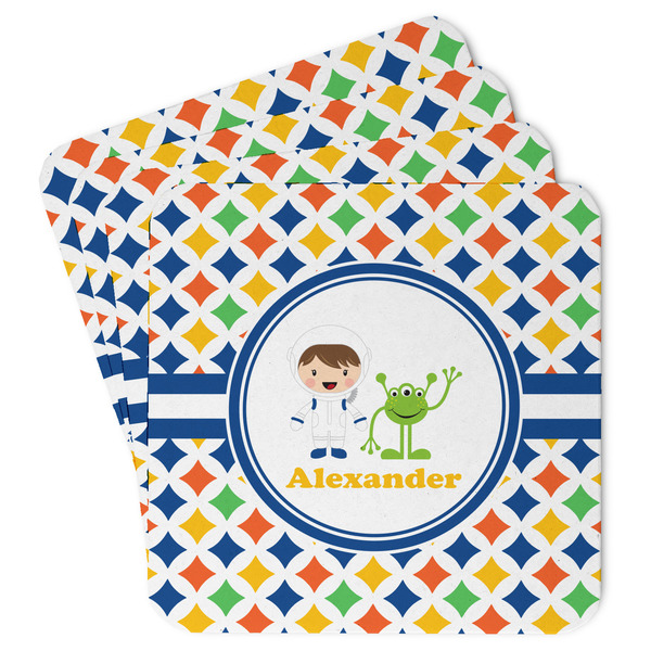 Custom Boy's Astronaut Paper Coasters (Personalized)