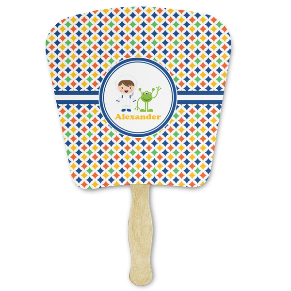 Custom Boy's Astronaut Paper Fan (Personalized)