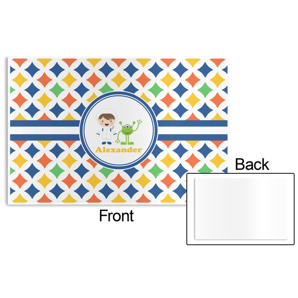 Boy's Astronaut Disposable Paper Placemat - Front & Back