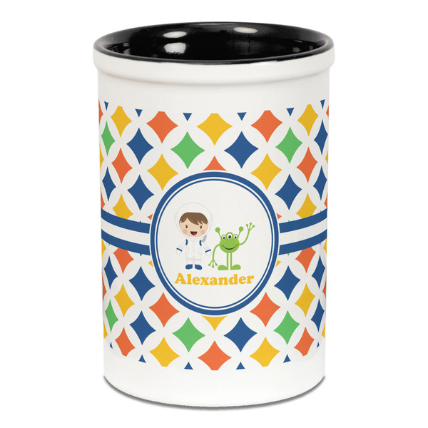 Boy's Astronaut Pencil Holder - Black