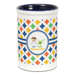 Boy's Astronaut Ceramic Pencil Holders - Blue