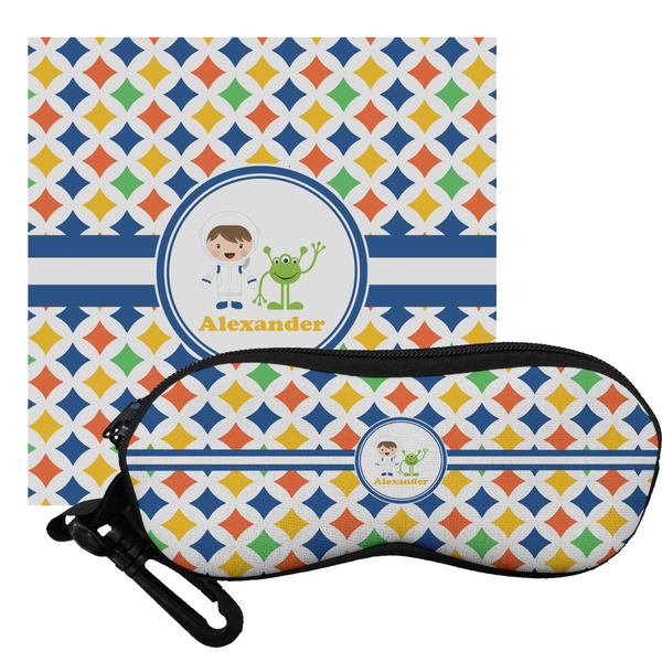 Custom Boy's Astronaut Eyeglass Case & Cloth (Personalized)