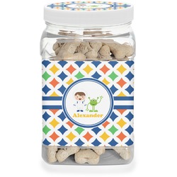 Boy's Astronaut Dog Treat Jar (Personalized)