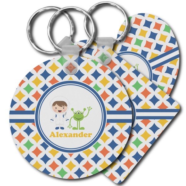 Custom Boy's Astronaut Plastic Keychain (Personalized)