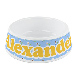 Boy's Astronaut Plastic Dog Bowl - Small (Personalized)