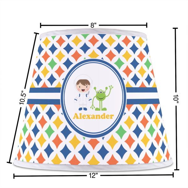 Boy's Astronaut Poly Film Empire Lampshade - Dimensions