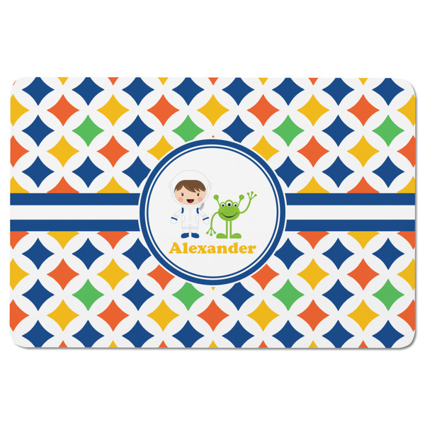 Boy's Astronaut Rectangular Fridge Magnet - FRONT