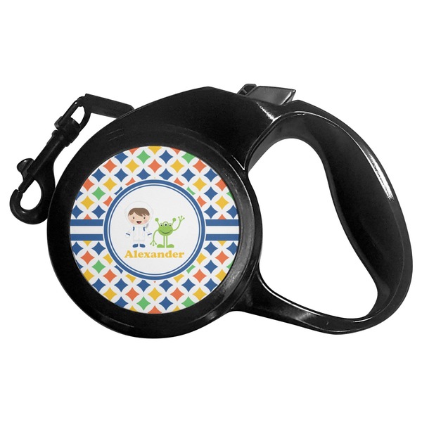 Custom Boy's Astronaut Retractable Dog Leash (Personalized)