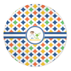 Boy's Astronaut 5' Round Indoor Area Rug (Personalized)