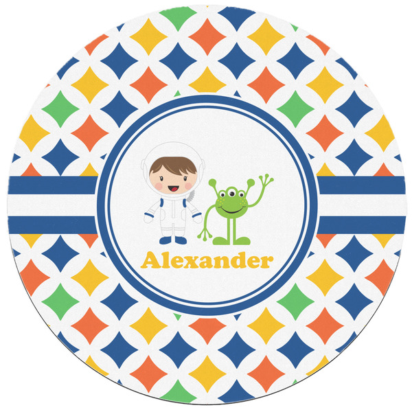 Boy's Astronaut Round Mousepad - APPROVAL