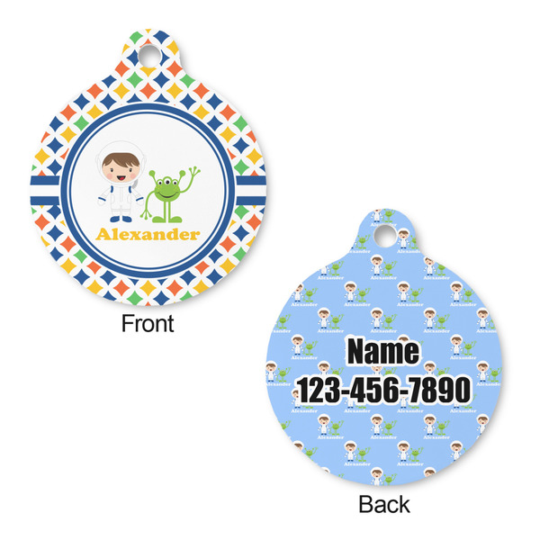 Boy's Astronaut Round Pet ID Tag - Large - Approval