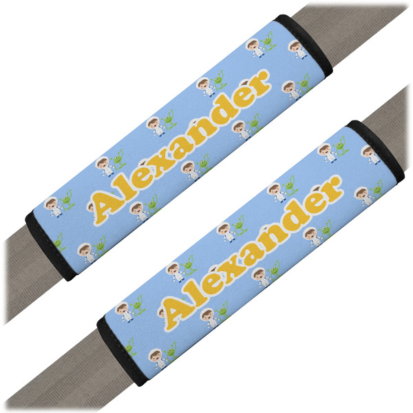 Custom Boy's Astronaut Seat Belt Covers (Set of 2) (Personalized)