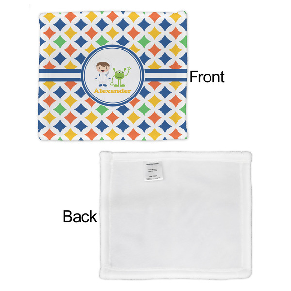 Boy's Astronaut Security Blanket - Front & White Back View