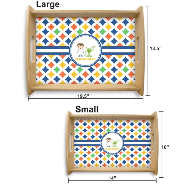Boy's Astronaut Serving Tray Wood Sizes