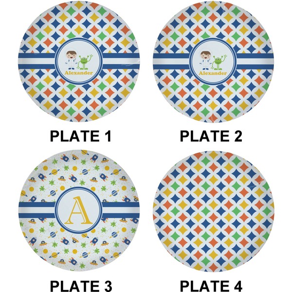 Boy's Astronaut Set of Lunch / Dinner Plates (Approval)