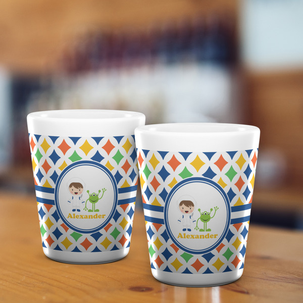 Boy's Astronaut Shot Glass - White - LIFESTYLE