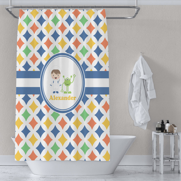 Boy's Astronaut Shower Curtain Lifestyle