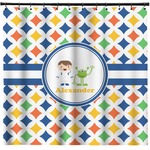 Boy's Astronaut Shower Curtain - Custom Size (Personalized)