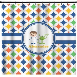 Boy's Astronaut Shower Curtain - Custom Size (Personalized)