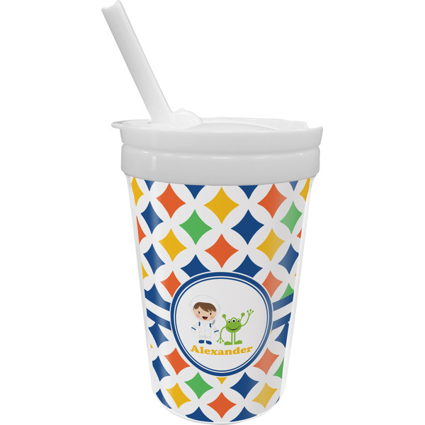 Custom Boy's Astronaut Sippy Cup with Straw (Personalized)