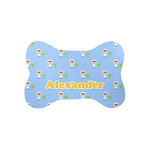 Boy's Astronaut Bone Shaped Dog Food Mat (Small) (Personalized)