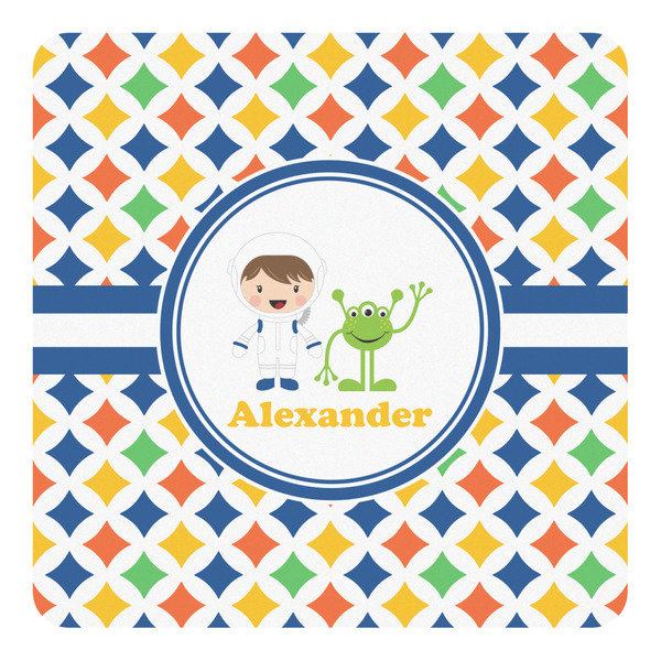 Custom Boy's Astronaut Square Decal - Medium (Personalized)