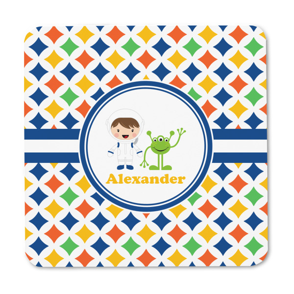 Boy's Astronaut Square Fridge Magnet - FRONT