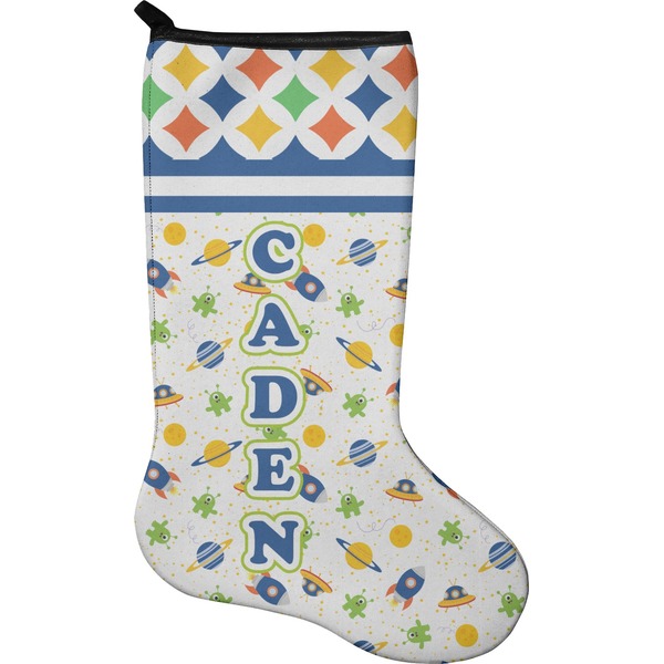 Custom Boy's Astronaut Holiday Stocking - Neoprene (Personalized)