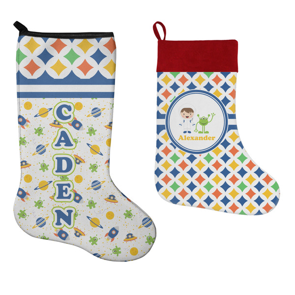 Boy's Astronaut Stockings - Side by Side compare