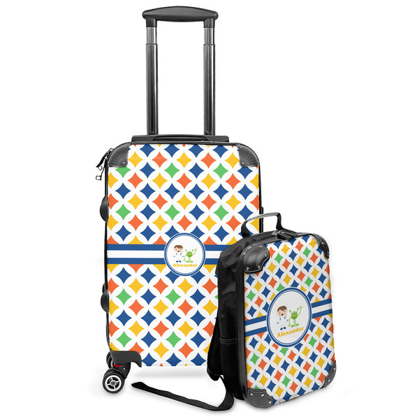 Custom Boy's Astronaut Kids 2-Piece Luggage Set - Suitcase & Backpack (Personalized)