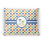 Boy's Astronaut Rectangular Throw Pillow Case - 12"x18" (Personalized)