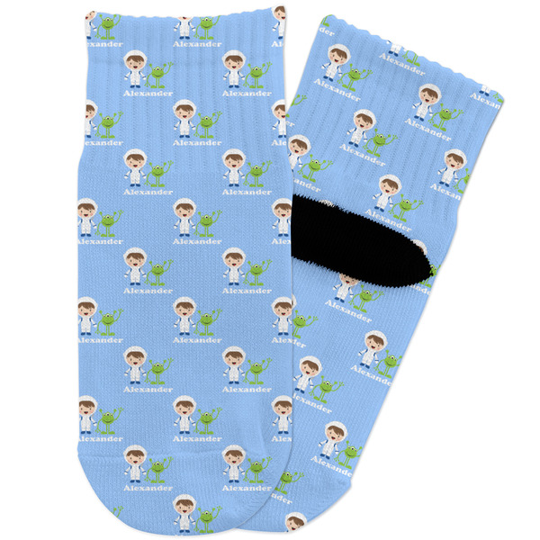 Custom Boy's Astronaut Toddler Ankle Socks (Personalized)