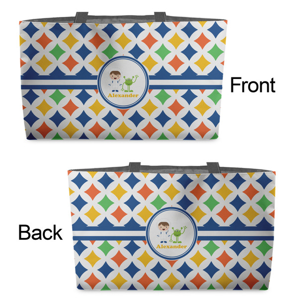 Boy's Astronaut Tote w/Black Handles - Front & Back Views