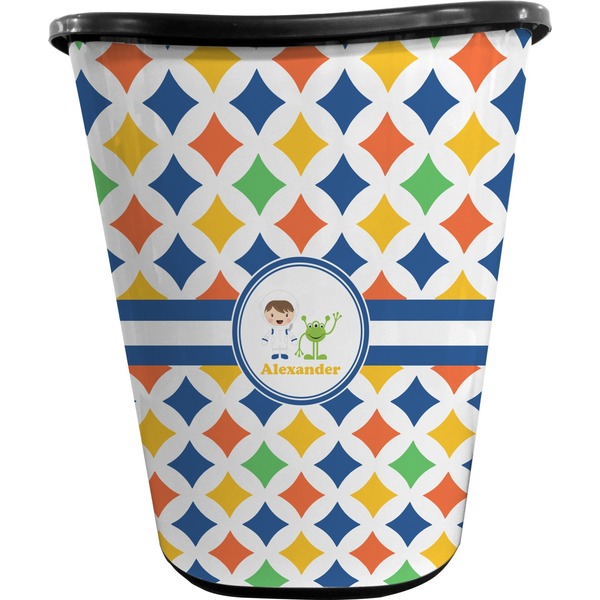 Boy's Astronaut Waste Basket (Black)