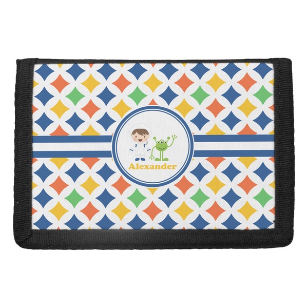 Custom Boy's Astronaut Trifold Wallet (Personalized)