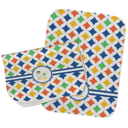 Boy's Astronaut Burp Cloths - Fleece - Set of 2 w/ Name or Text