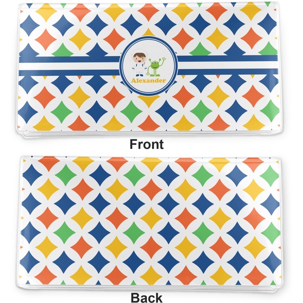 Boy's Astronaut Vinyl Check Book Cover - Front and Back