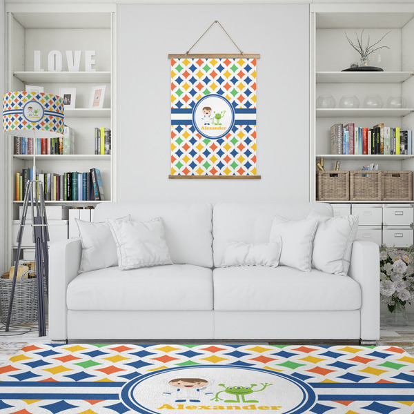 Boy's Astronaut Wall Hanging Tapestry - Portrait - IN CONTEXT