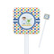 Boy's Astronaut Square Plastic Stir Sticks - Single Sided (Personalized)
