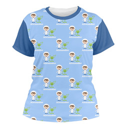 Boy's Astronaut Women's Crew T-Shirt - Medium (Personalized)