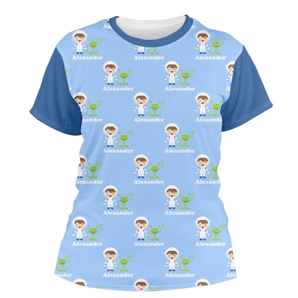 Custom Boy's Astronaut Women's Crew T-Shirt - X Large (Personalized)